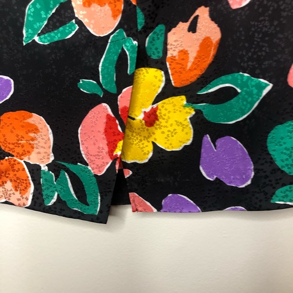 Vintage Floral Midi Zipper Skirt Size 6/28 - Picture 8 of 8